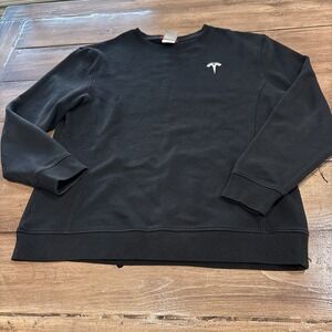 Tesla Long Sleeve SweatShirt Mens  Med Solid Black